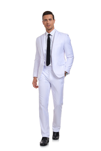 ly1343 White Two Button Wedding 2 Pieces Men's Suits Jacket+Pants