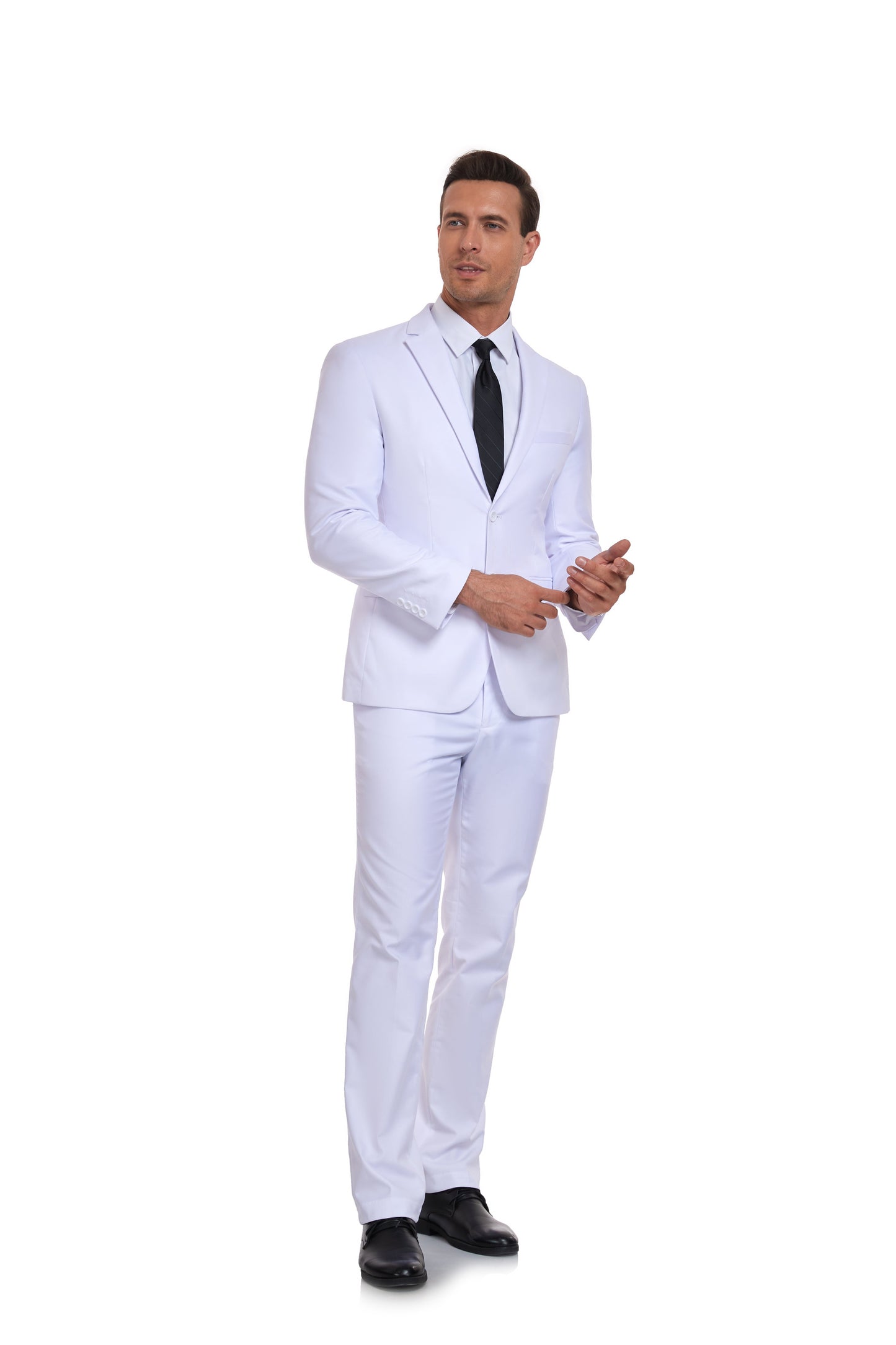 ly1343 White Two Button Wedding 2 Pieces Men's Suits Jacket+Pants