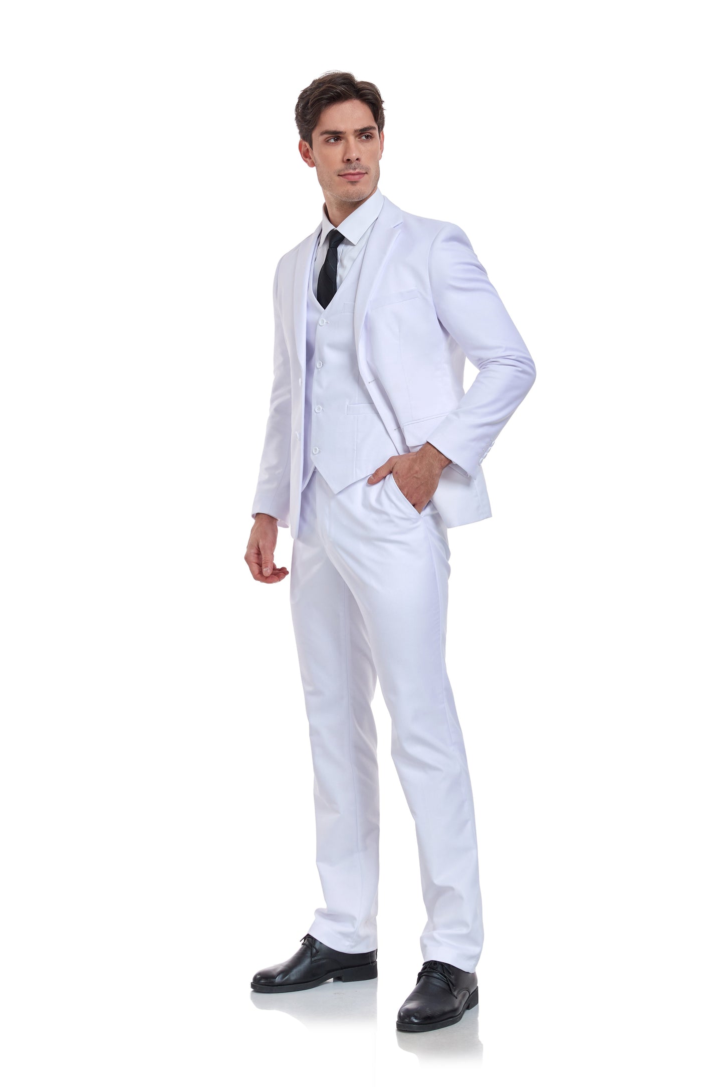 ly1327 White Gentleman's Groomsmen Party Business Banquet 3 Piece Men Suits