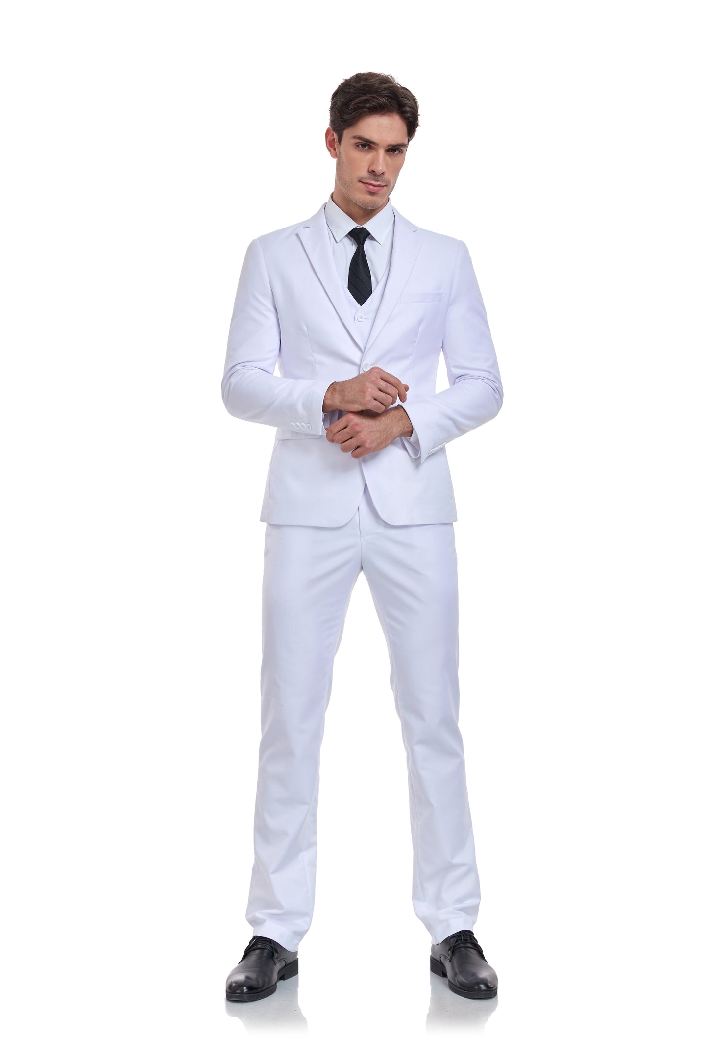 ly1327 White Gentleman's Groomsmen Party Business Banquet 3 Piece Men Suits