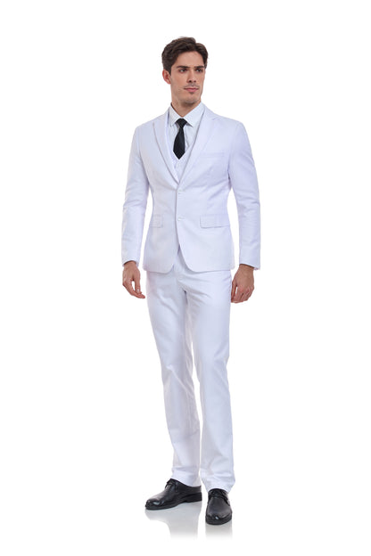 ly1327 White Gentleman's Groomsmen Party Business Banquet 3 Piece Men Suits