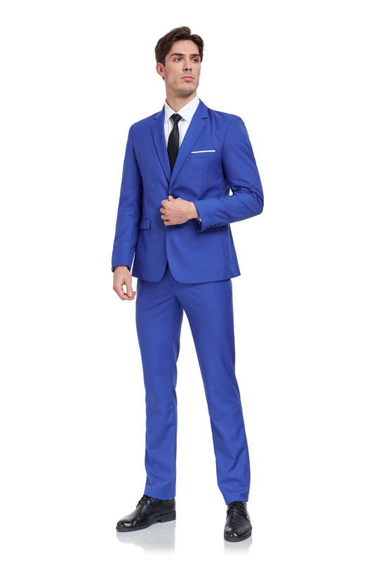 Royal Blue Gentleman's Groomsmen Party Business Banquet 3 Piece Men Suits