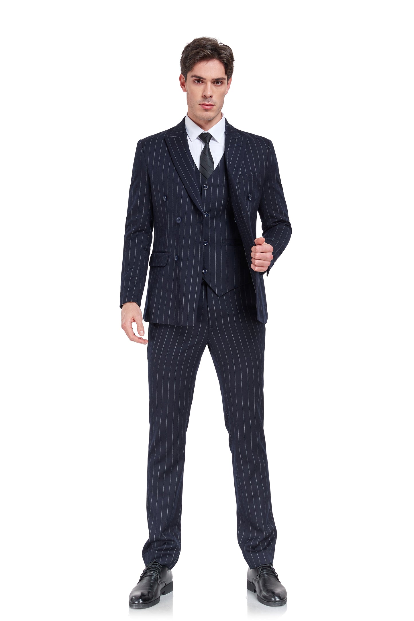 ly1301 Stripe Men's 3 Piece Set for Party, Wedding and Business(MORE COLORS+)