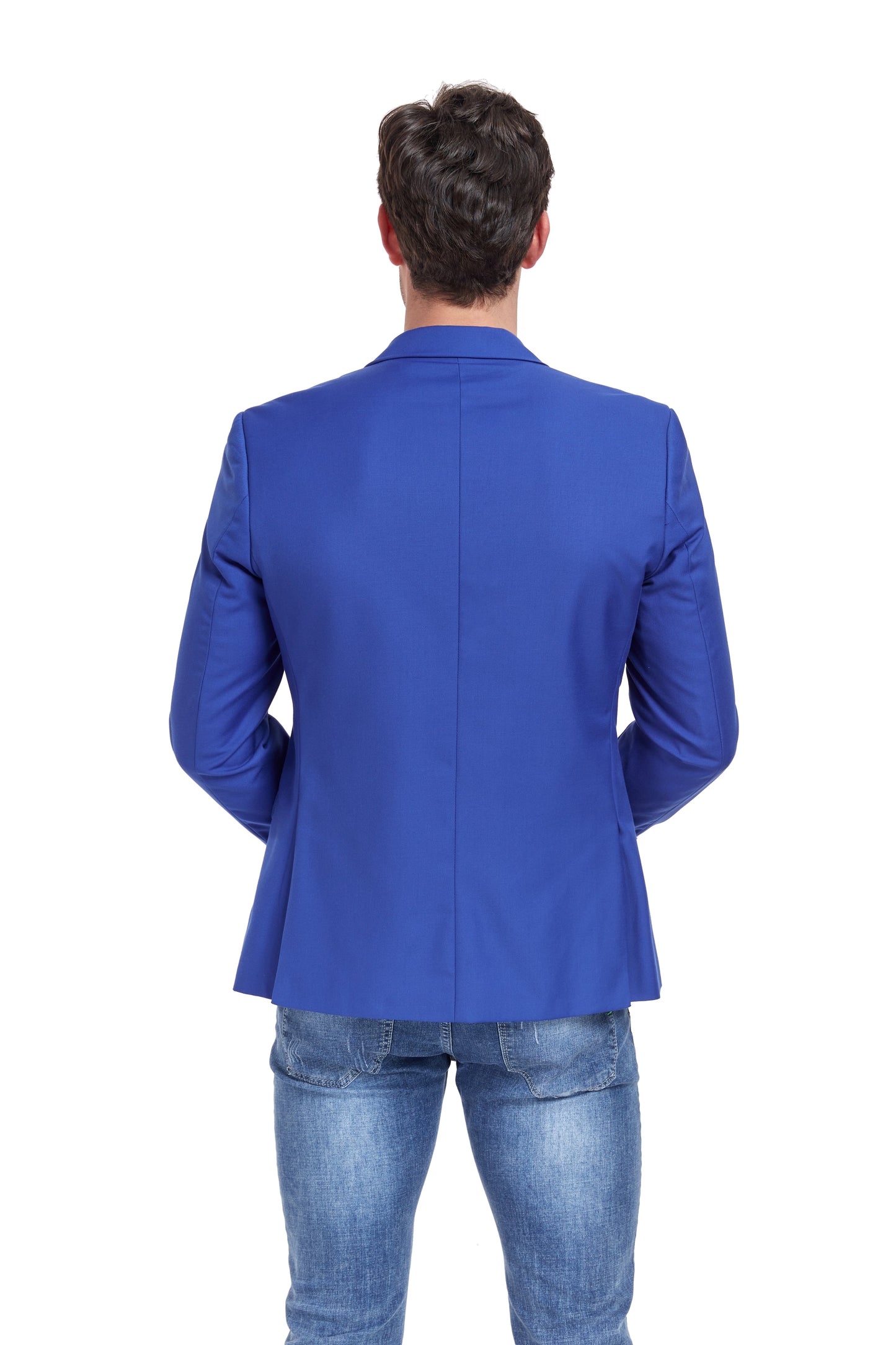 ly1314 Royal Blue Men's Two Button Blazer for Party, Wedding and Business