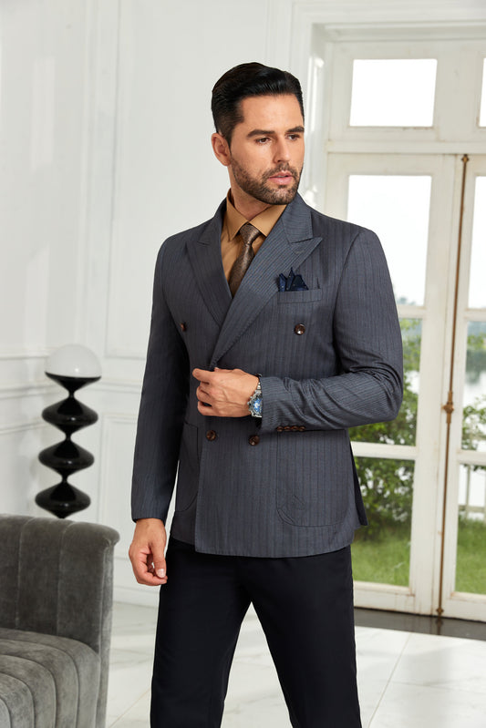 Designer Style New Double Breasted Men's Blazer