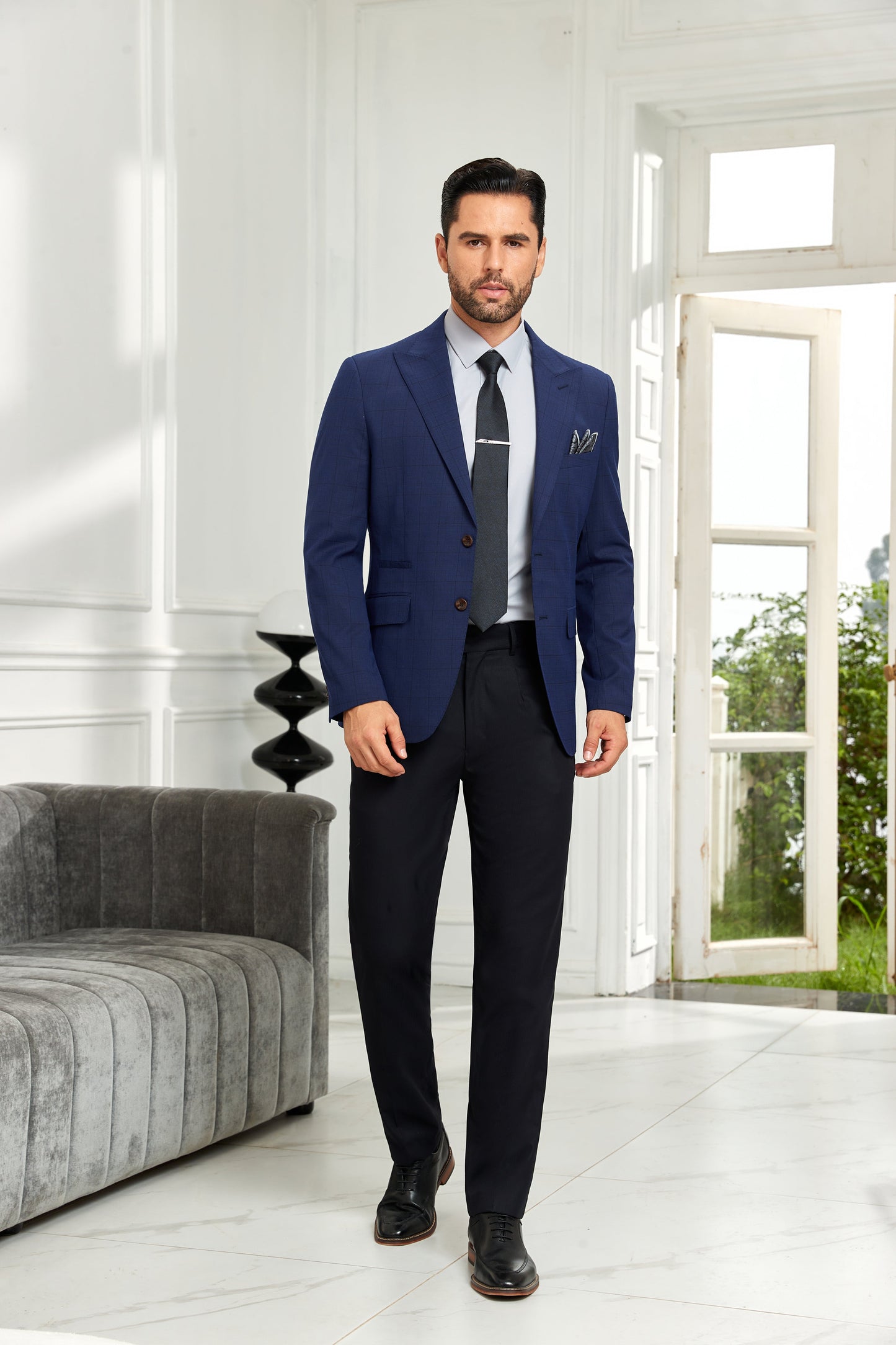 ly1065 Navy Blue Business Fashion Two Button Mens Blazer