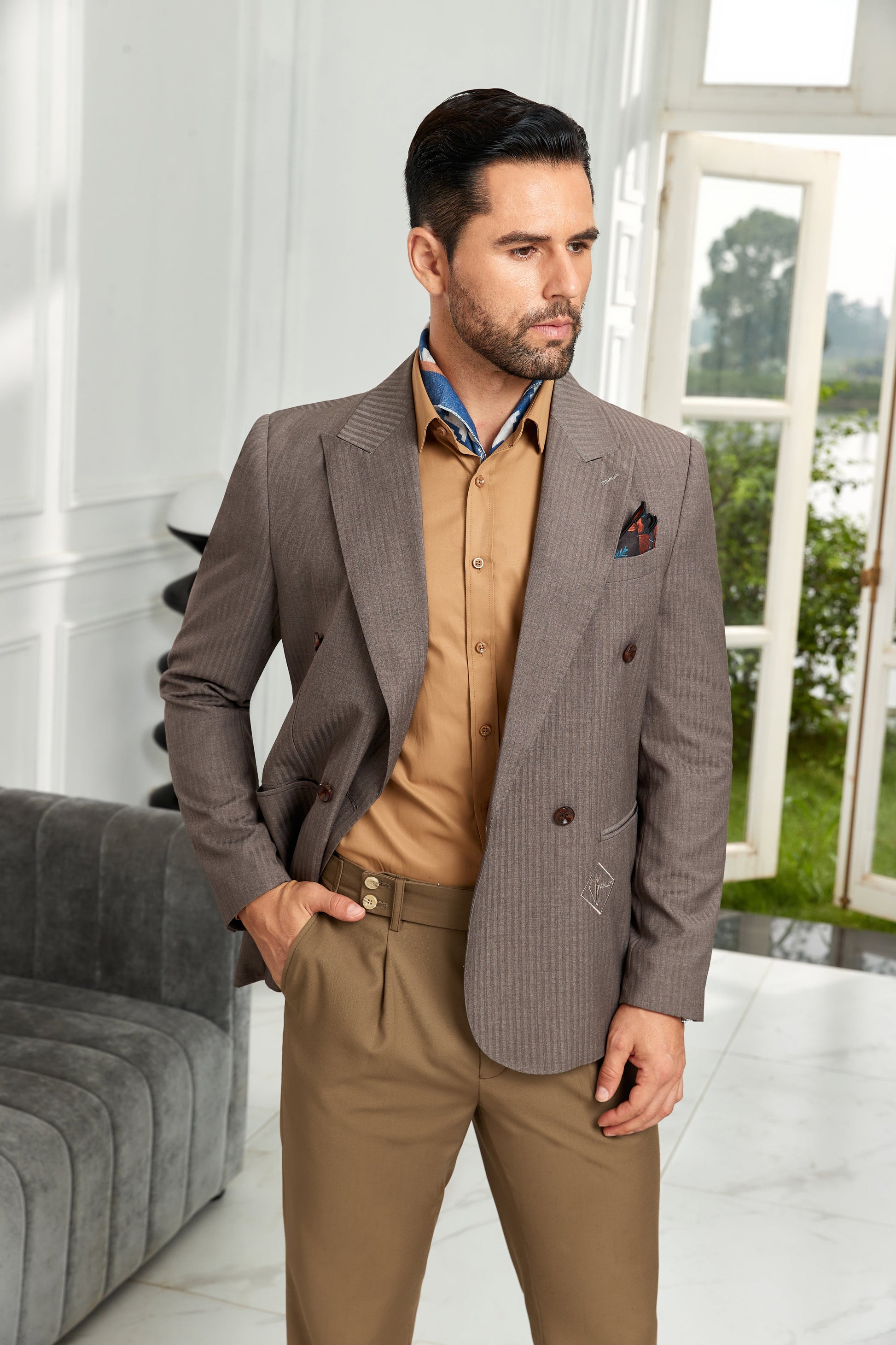 Designer Style New Double Breasted Men's Blazer