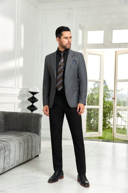 ly1064 Designer Grey Daily Two Button Mens Blazer Suit