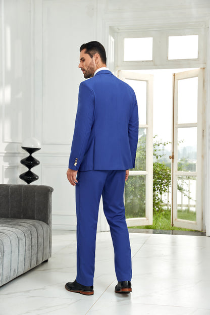 ly1081 Fashion Royal Blue Business 3 Pieces Men Suits