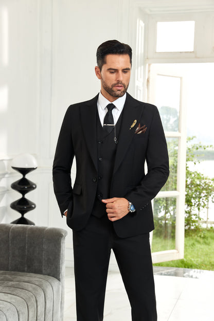 ly1041 Black Business Modern 3 Pieces Men Suits