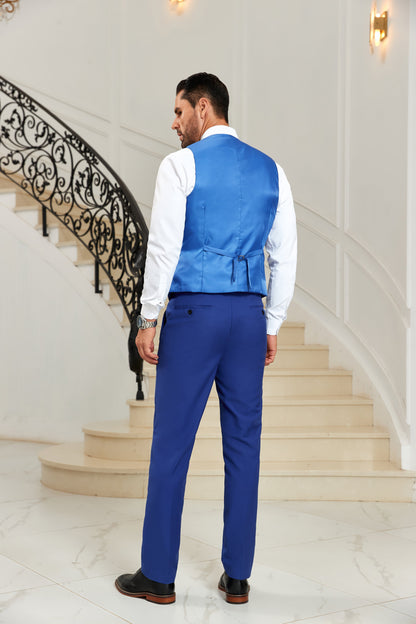 ly1032 Royal Blue Vest and Pants 2 Pieces Men's Suits