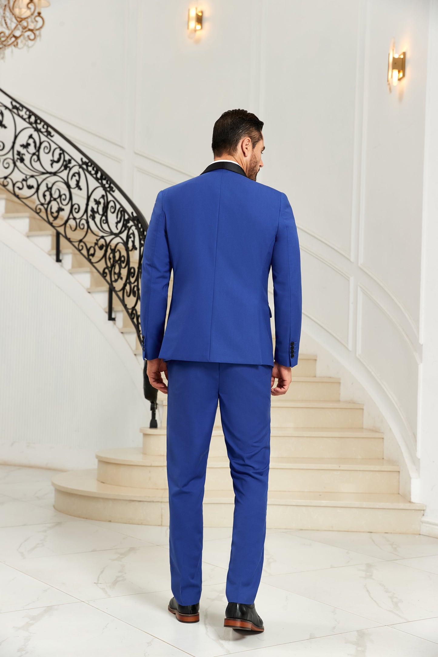 ly1028 Royal Blue Wedding 2 Pieces Men's Suits Tuxedos