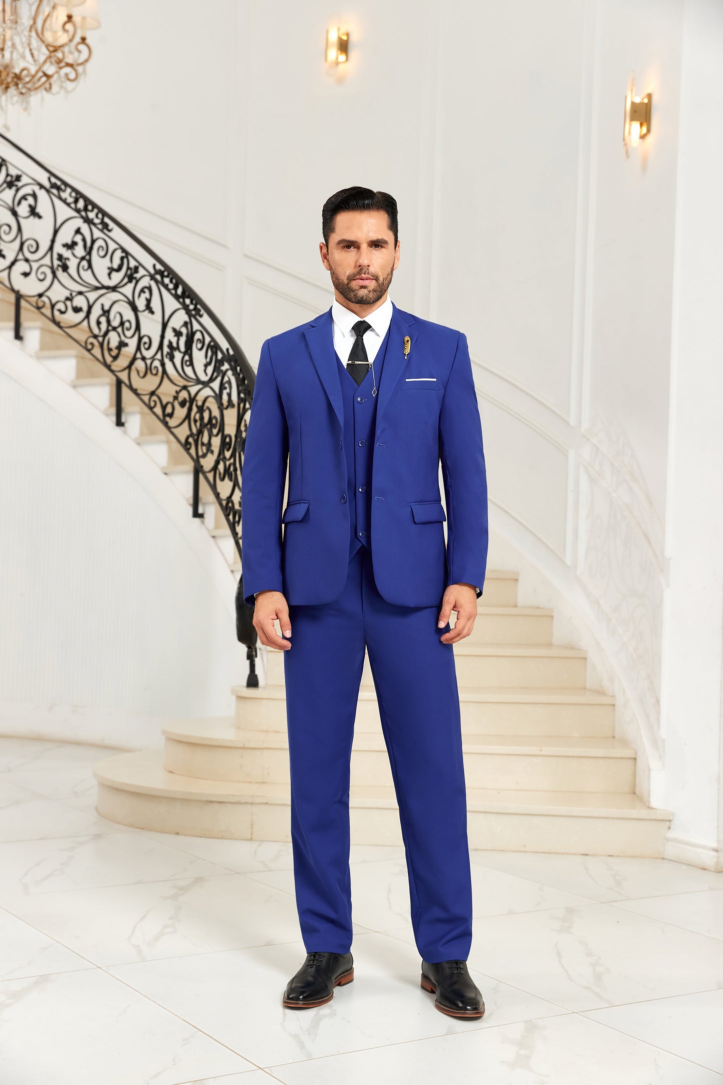 ly1042 Blue Modern 3 Pieces Men Suits