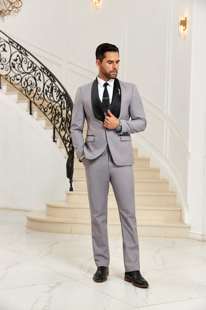 ly1043 Grey Wedding 3 Pieces Men Suits Tuxedos