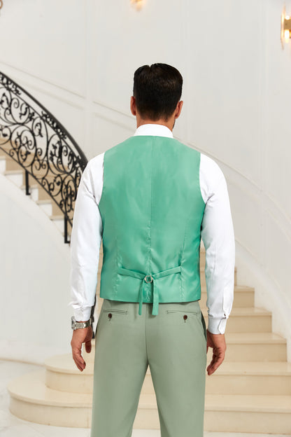 ly1029 Sage Green 2 Pieces Men's Suits Vest and Pants