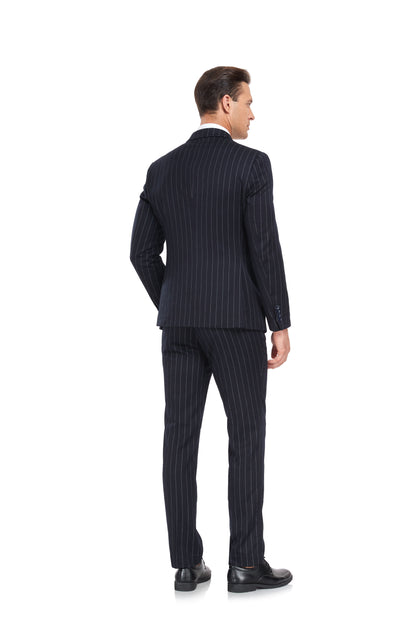 ly1334 Navy Stripe Men's 3 Piece Set