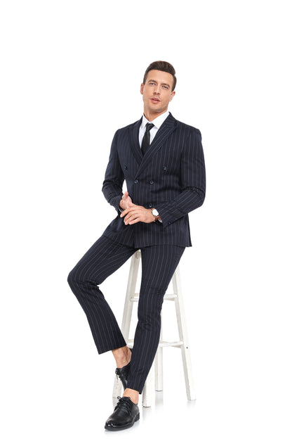 Navy Stripe Men's 3 Piece Set