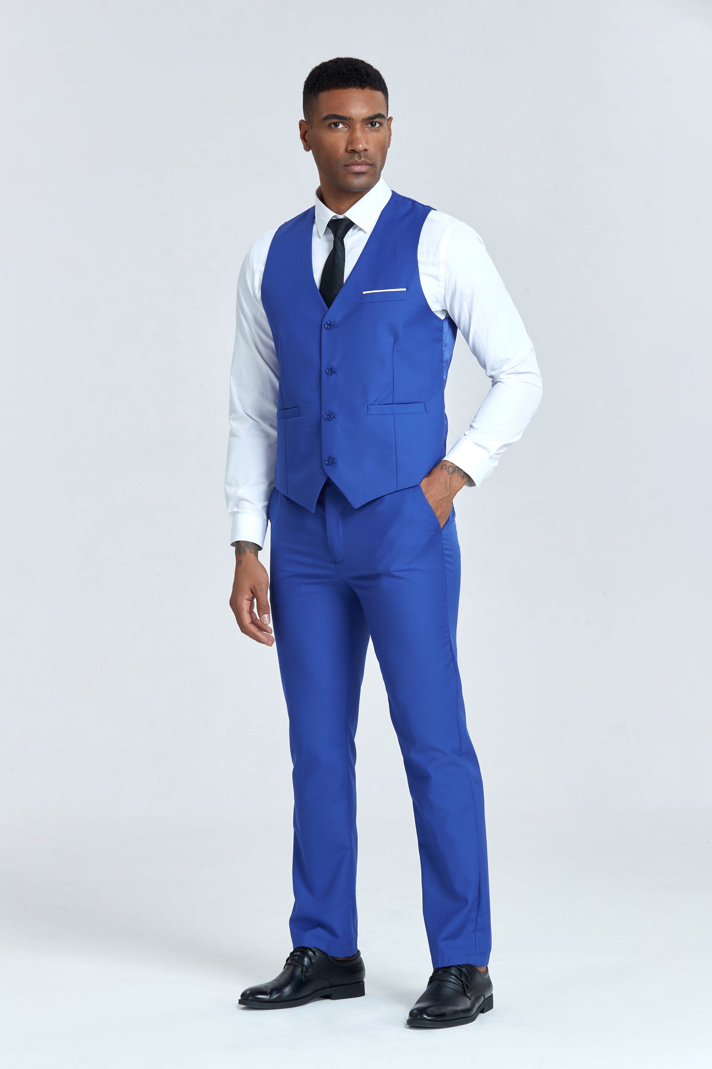 ly1312 Royal Blue Gentleman's Groomsmen Party Business Banquet 3 Piece Men Suits