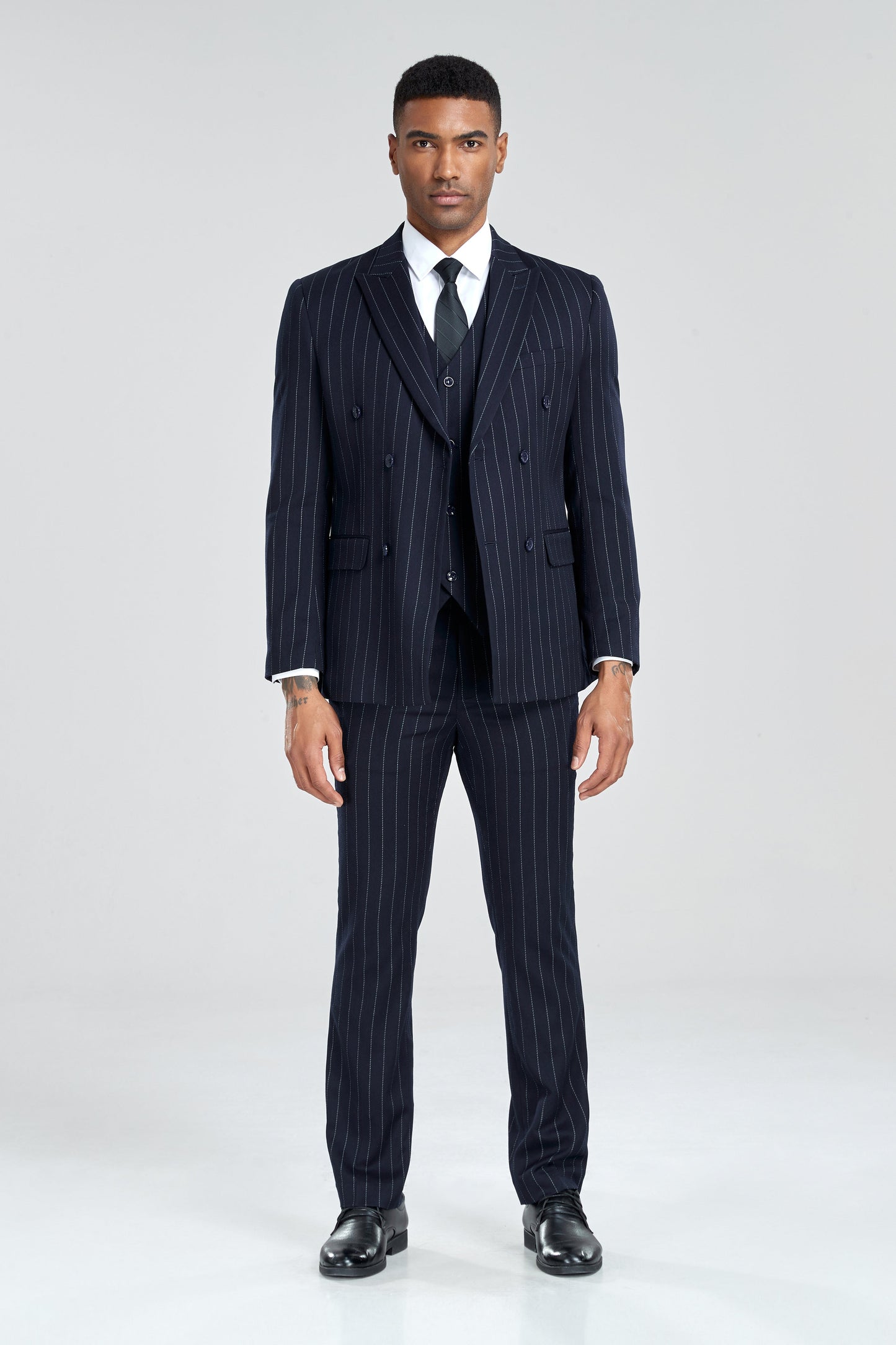 Navy Stripe Men's 3 Piece Set