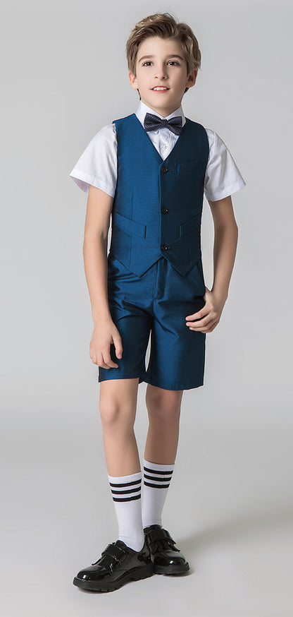 ly1717 Blue Outfit Summer 4 Piece Kids Boys Suit