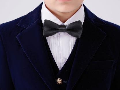 ly1597 Navy Velvet 5 Piece Boy's Formal Boys Suits