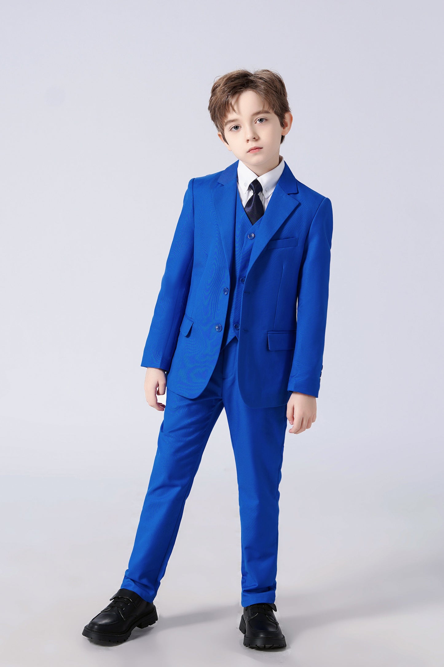 ly1692 Royal Blue Formal Classic 5 Piece Kids Boys Suits