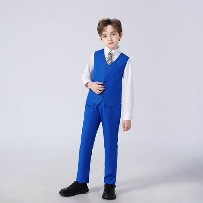 ly1692 Royal Blue Formal Classic 5 Piece Kids Boys Suits