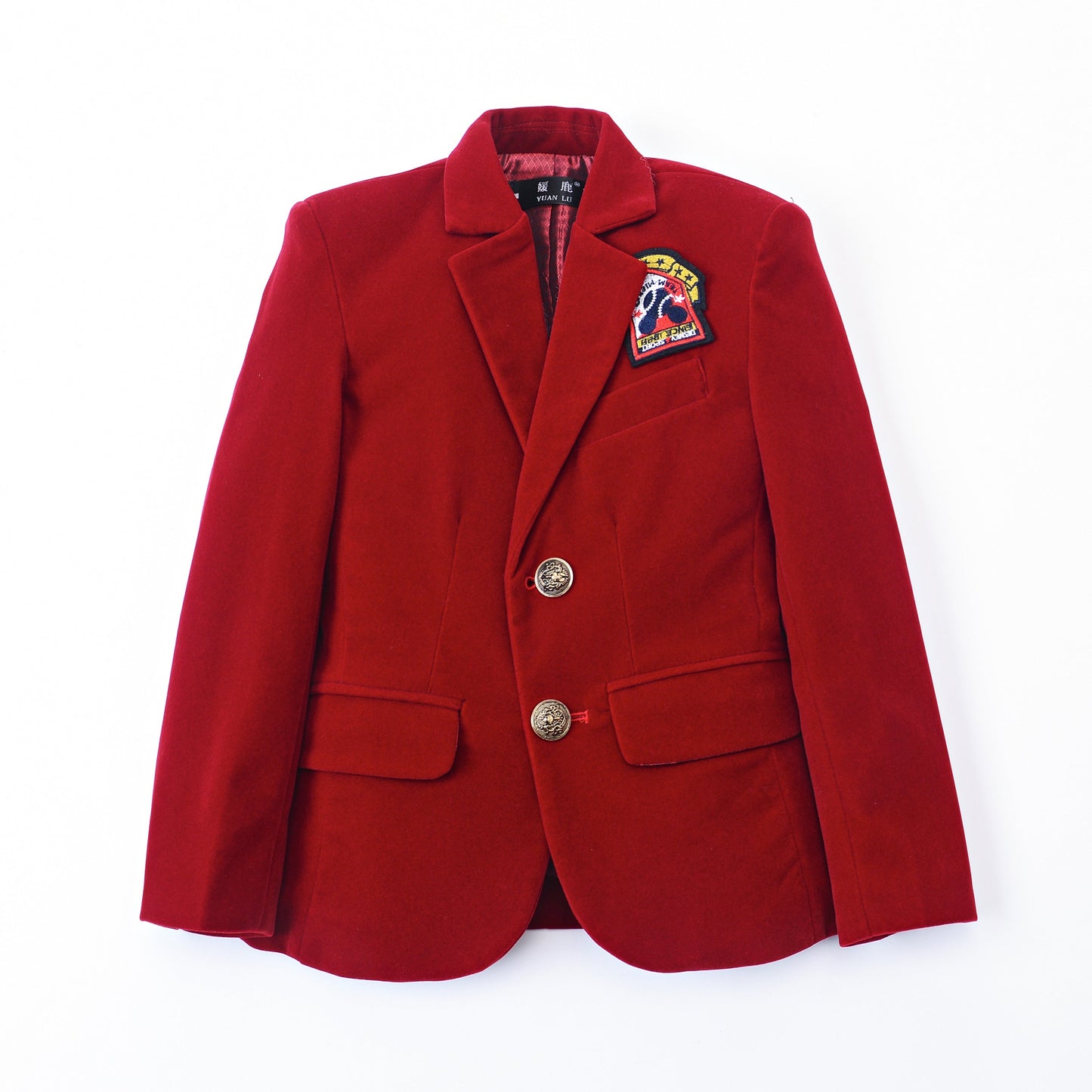 ly1294 Red Velvet 5 Piece Boy's Formal Boys Suits