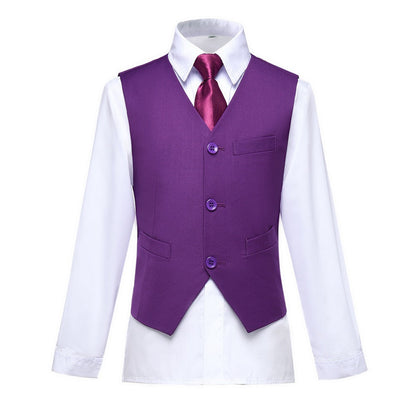 ly1681 Purple Kid Boys Classic 5 Piece Boys Suits