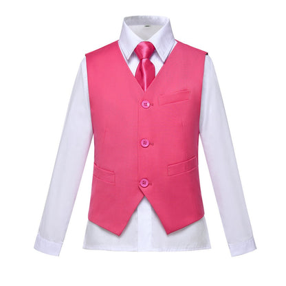 ly1684 Pink Kid Boys Formal Classic Suits Set 5 Piece Boys Suits