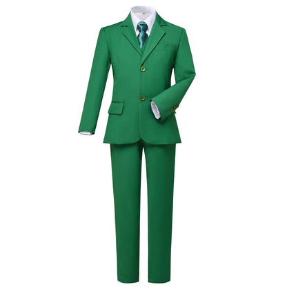 ly1682 Green Kid Boys Classic 5 Piece Boys Suits