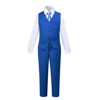 ly1255 Royal Blue Formal Classic 5 Piece Kids Boys Suits