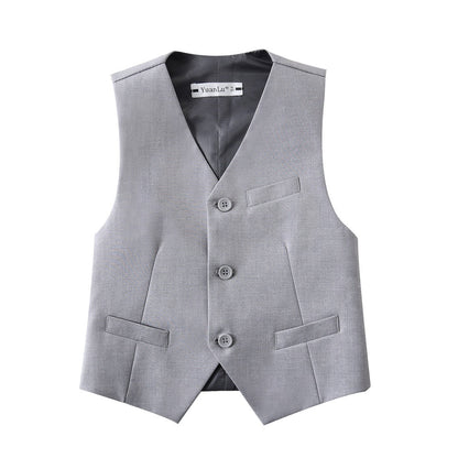 ly1687 Light Grey Formal Classic 5 Piece Boys Suits