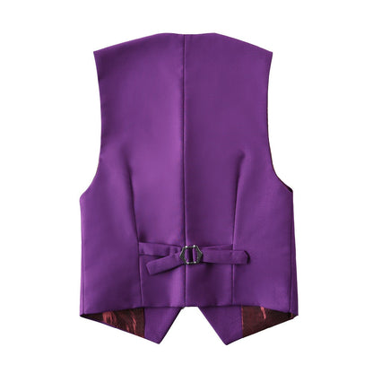 ly1604 Purple Formal Classic 4 Piece Boy's Formal Suits With Vest+Pants+Shirt+Tie