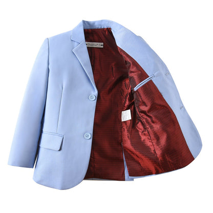 ly1431 Light Blue Boys Formal Blazer, School Jacket