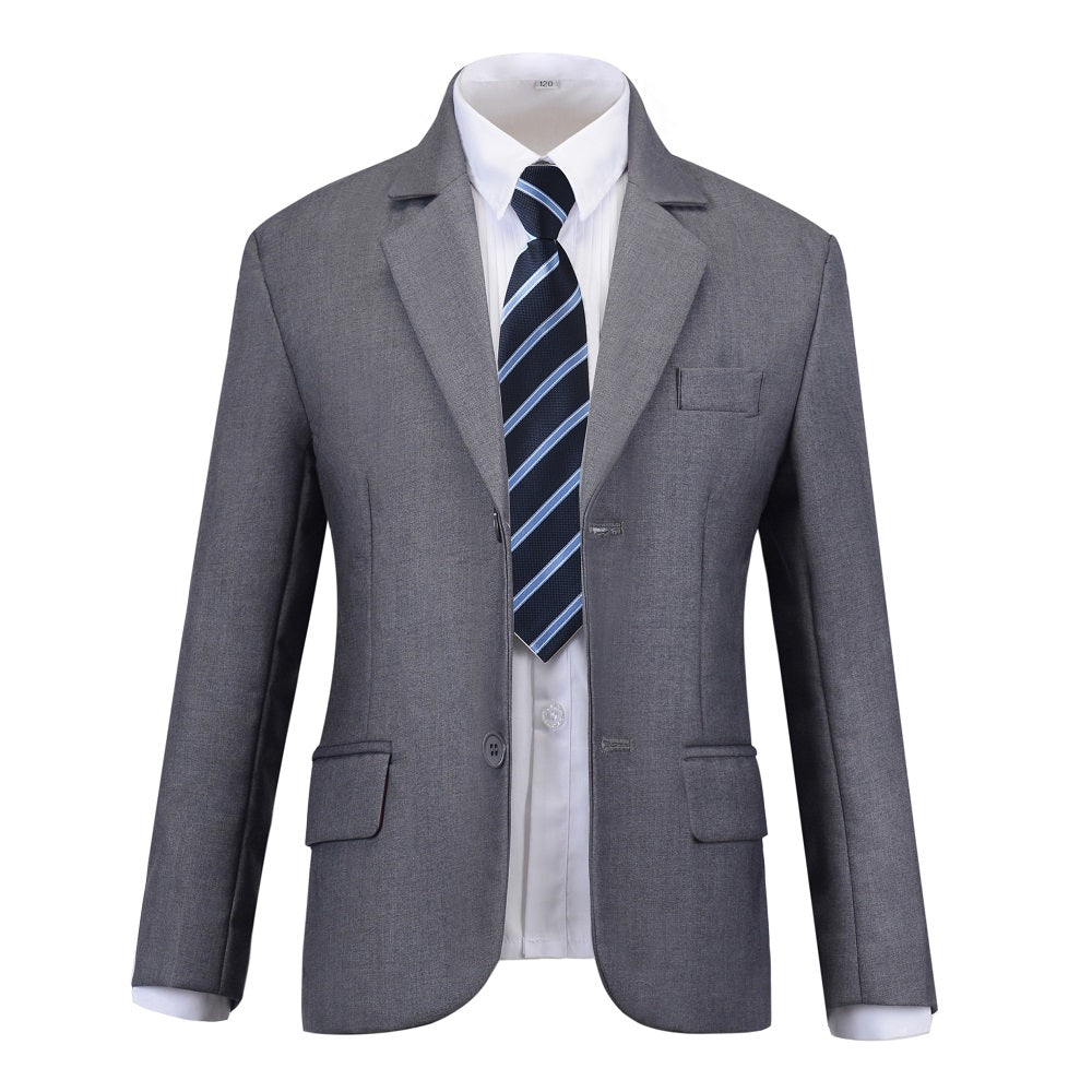 ly1686 Grey Formal Classic 5 Piece Boys Suits