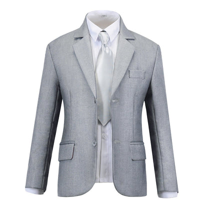 ly1687 Light Grey Formal Classic 5 Piece Boys Suits