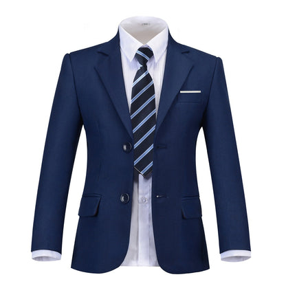 ly1254 Navy Kid Formal Classic 5 Piece Boys Suits