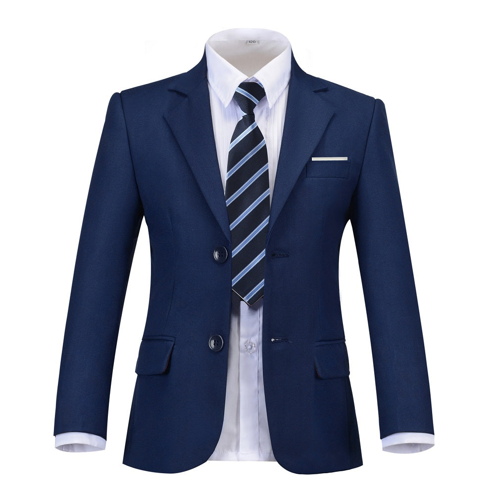 ly1277 Navy Kid Formal Classic 5 Piece Boys Suits