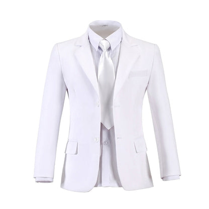 ly1256 White Tuxedo 5 Piece Boys Suits