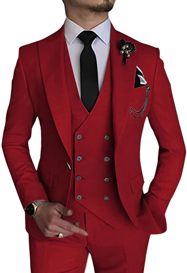 ly1170 Double Breasted Suit One Button 3 Piece Men's Suit