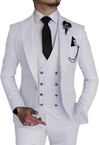 ly1170 Double Breasted Suit One Button 3 Piece Men's Suit