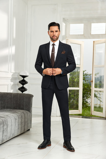 black mens two piece suits lynerun