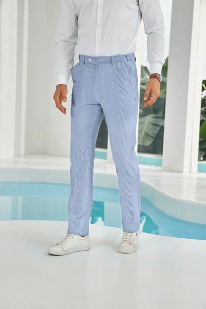 ly1112 Seersucker Striped Men's Summer Pants