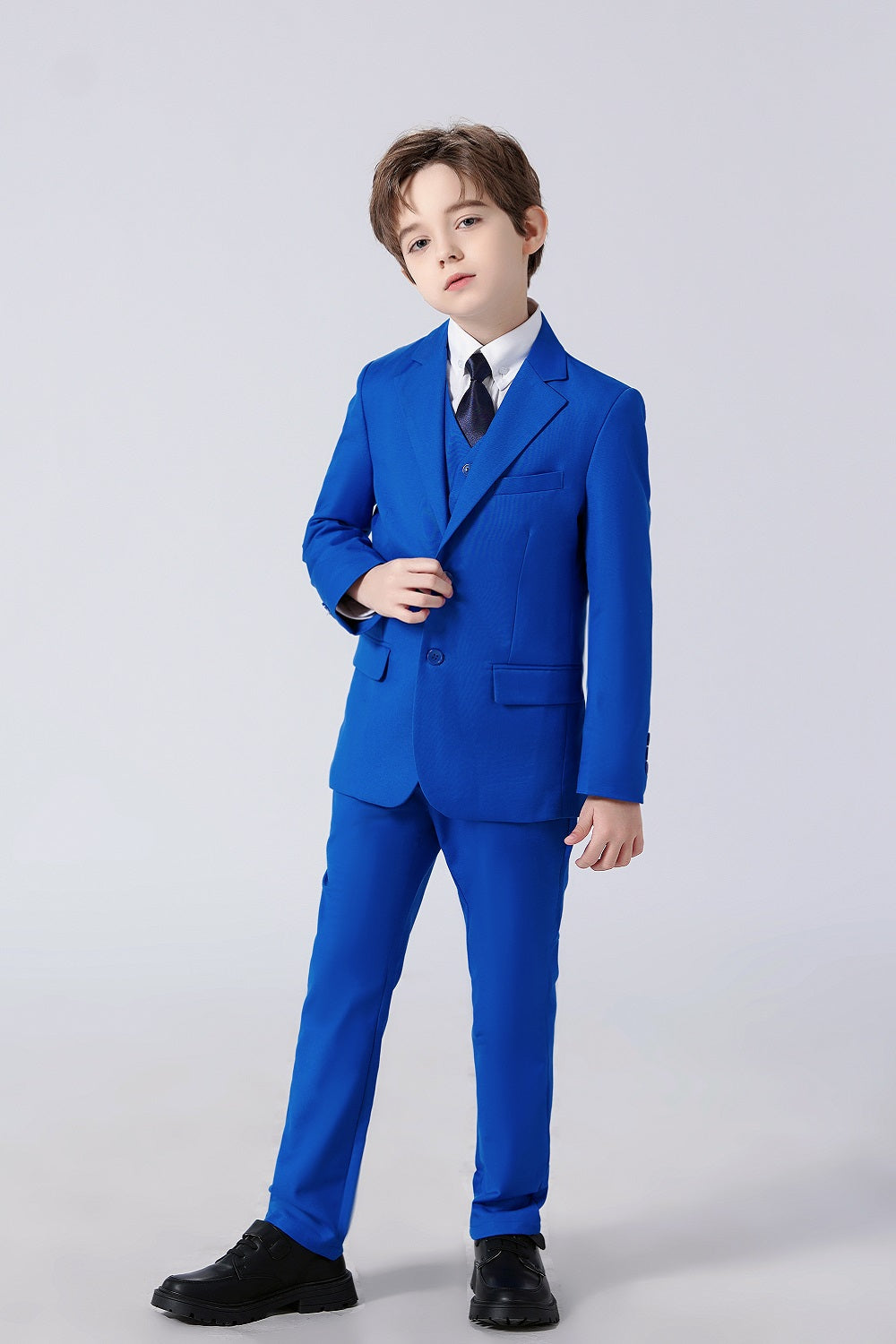 Royal Blue Formal Classic 5 Piece Kids Boys Suits