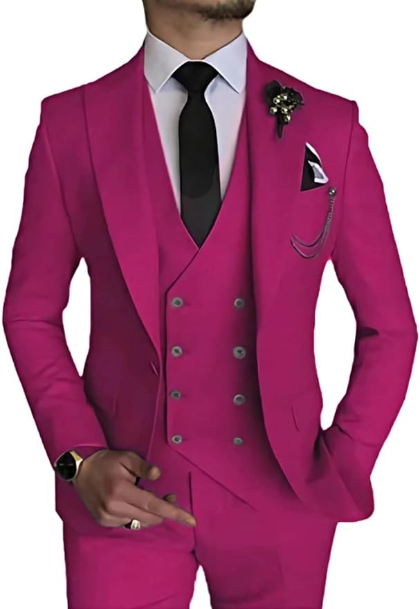 ly1170 Double Breasted Suit One Button 3 Piece Men's Suit