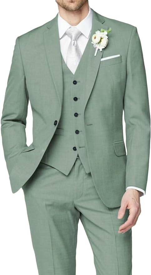 ly1167 Traje de hombre de 3 piezas para boda, padrinos de boda, graduación, negocios 
