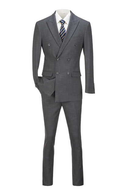 ly1302 Plaid Men's 3 Piece Slim Fit Suit Set (MORE COLORS+)