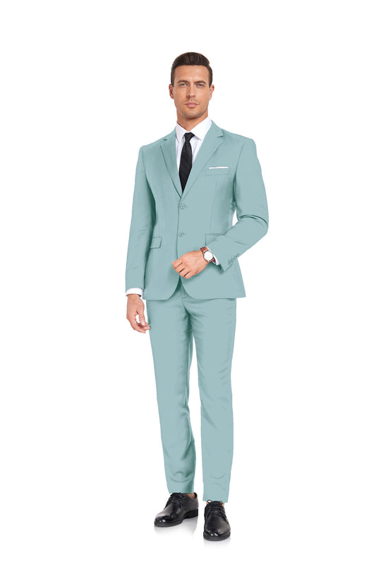 Mint Green Two Button 2 Pieces Men's Suits Jacket+Pants