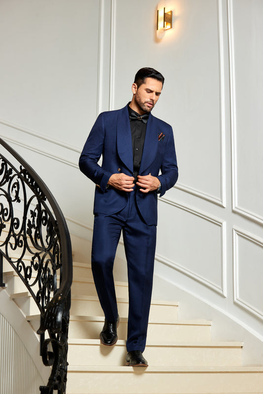 navy blue two piece wedding suits lynerun